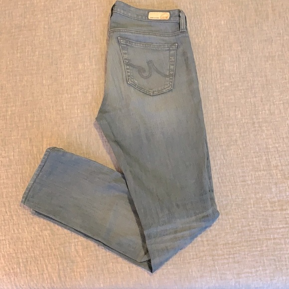 AG  bluish grey skinny straight mid-rise Jeans  27 - Picture 1 of 6